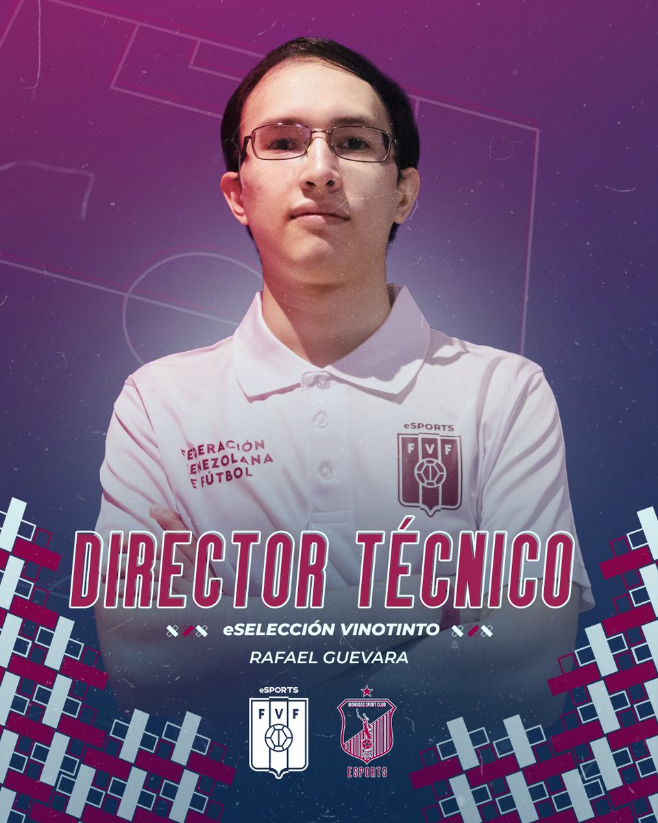 MonagasEsports's tweet photo. Otro guerrero Azulgrana se viste de vinotinto 🔥
@Rafaleco425_ tomará el control 🎮 de la dirección técnica de la @FVFeSports y representará al País junto a @FabianPeuela1 en la FIFAe Nations Series
#YoSoyAzulgrana🔵🔴 #TomandoElControl🎮 https://t.co/rJF4K42UGe