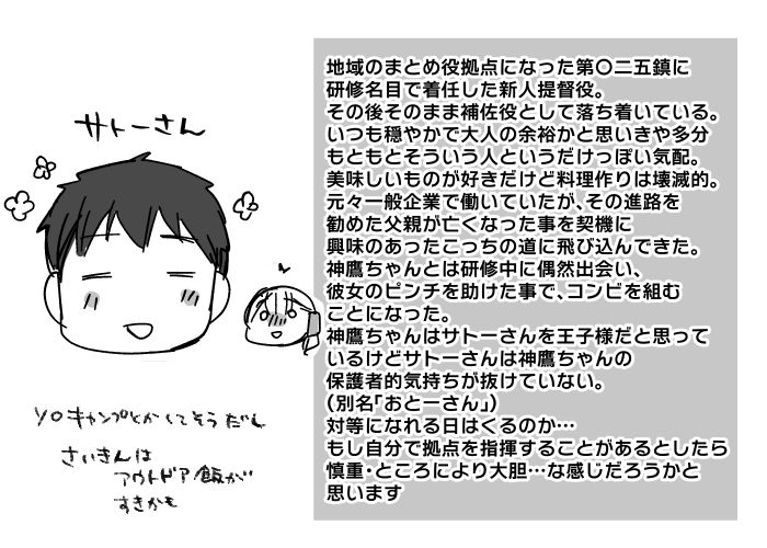 昨日提督役カードバトルの話(https://t.co/YG24iXzz3v)したので、ついでにウチとこにいる創作提督役たちのざっくり紹介メモです 