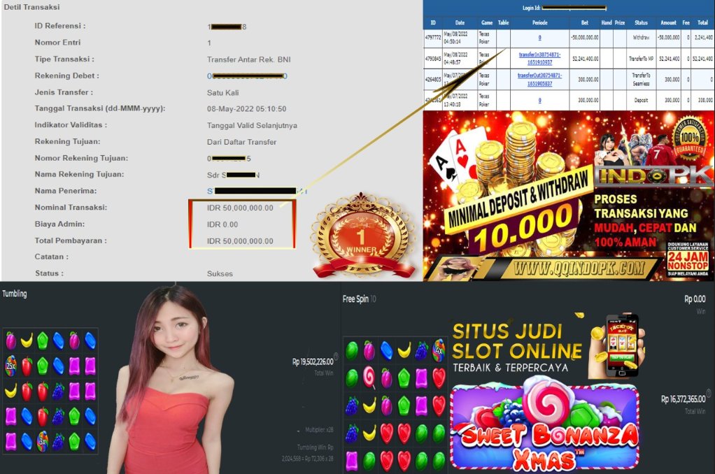 Indopk4's tweet photo. Bukti kemenangan Jackpot besar-besaran di Live Game SLOT 
Untuk teman-teman lainnya kami tunggu kemenangannya dan jangan lupa juga untuk mengajak temannya anda karena hanya di INDOPK kemenangan berapapun tetap di bayarkan ya bosku.
WWW.QQINDOPK. NET
WHATSAPP: 082297638024 https://t.co/jTiyQDkPfI