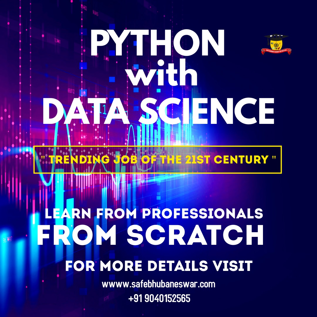 safeacademybbsr's tweet image. Python with Data Science.
Data science is a trending job in this 21st century.
Learn from Certified professional.
#datascience #python #pythonwithdatascience #datasciencetraining #datascienceworkshop #datasciencewithpython #datasciencecourse #safebbsr #safeacademybhubaneswar