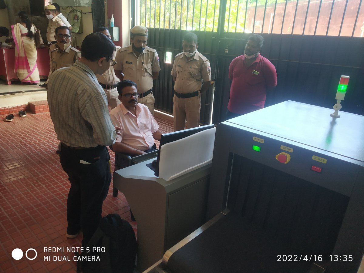 district_prison's tweet photo. To provide more security an X-Ray Baggage Scanner installed in District Prison, Prothrapur for checking and frisking all the items entering into the prison through Main Gate https://t.co/MA91BPhqU1