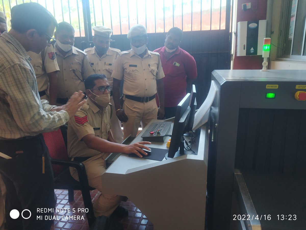 district_prison's tweet photo. To provide more security an X-Ray Baggage Scanner installed in District Prison, Prothrapur for checking and frisking all the items entering into the prison through Main Gate https://t.co/MA91BPhqU1