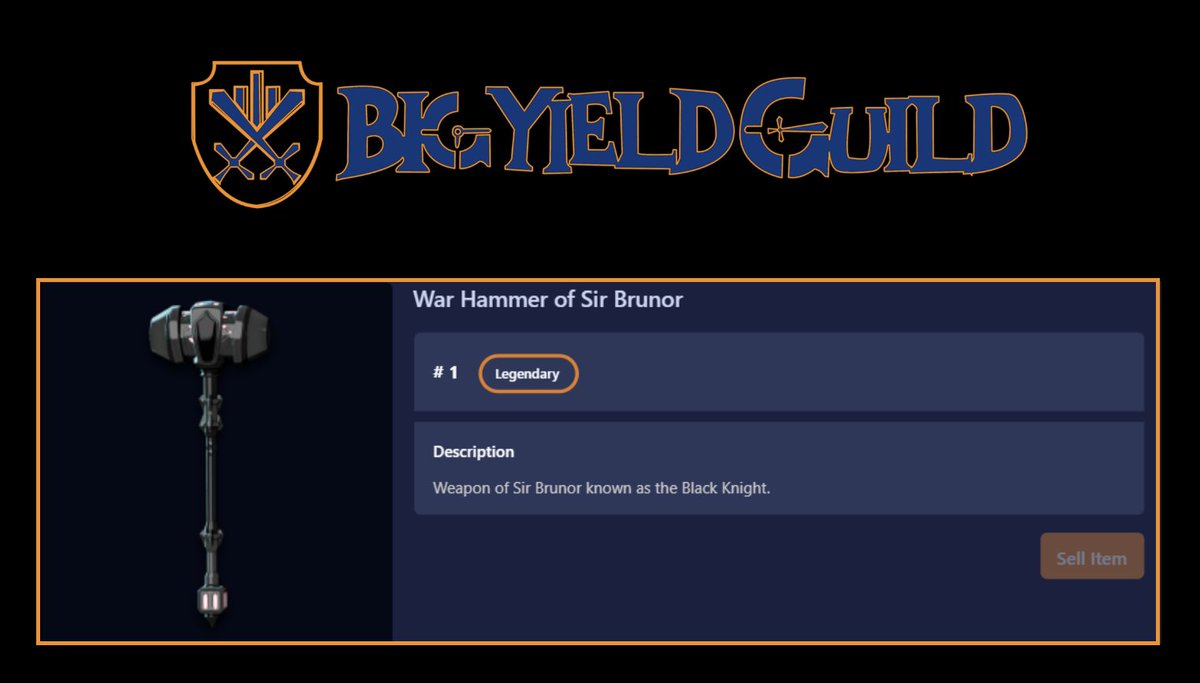 Welcome home #1 Legendary War Hammer of Sir Brunor! 

More Proof BYG is Officially The #1 Big Time focused Guild 🥇

We're Grinding! 🔥 

Join our discord to get on a top BYG raid team and increase your NFT count.  Discord link in our bio👀

<a href="/playbigtime/">Big Time</a> 

#NFTGaming #NFTGame