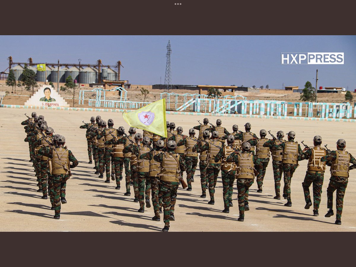 SteeleSyAA's tweet photo. The Kurdish Self-Defense forces graduated a new batch of fighters in #Hasakah province completing their basic military training with a multiple week training coarse.
#Syria #SDzf #Syrianarmy🇸🇾 https://t.co/mDpsj4pSix