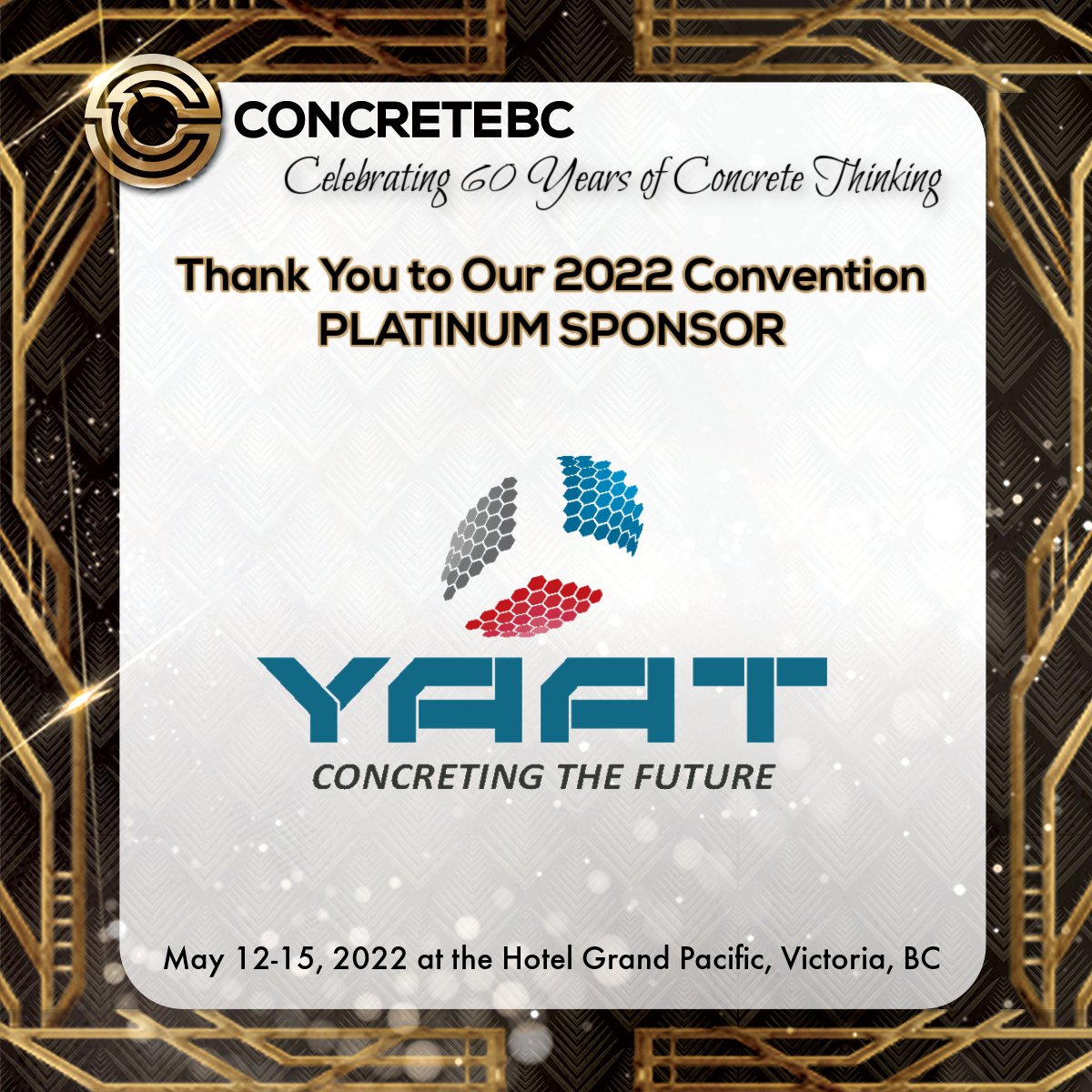 concrete_bc's tweet photo. The Chairman's Gala Dinner is an evening you don't want to miss! Sponsored by YAAT Concrete Ltd. Division of BMG, enjoy an elegant meal with wine at the beautiful Grand Pacific Hotel. #thankyou #concretebcconvention https://t.co/veuIndbJyd