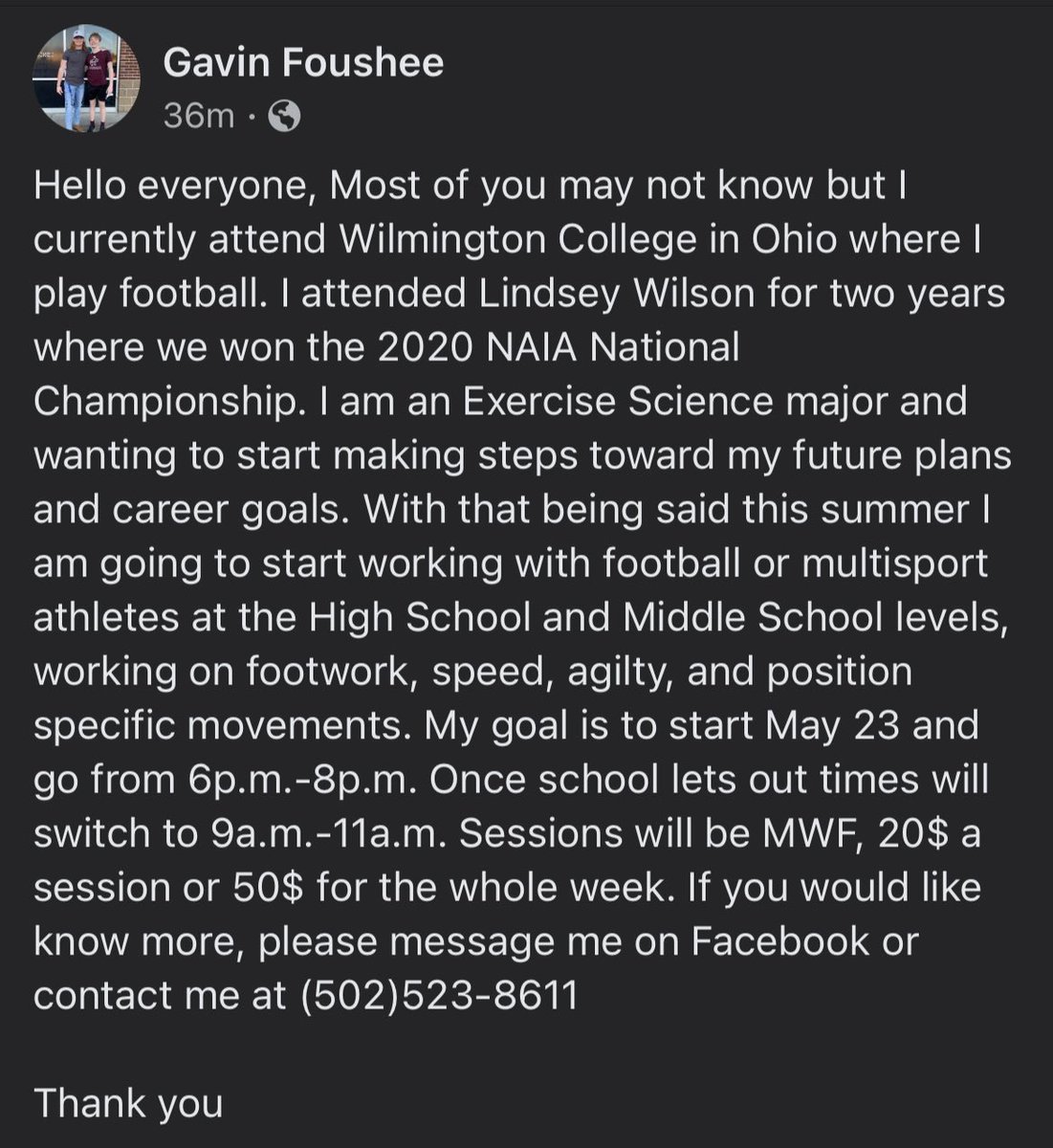 FousheeGavin's tweet photo. Athletes in the Louisville Area! https://t.co/eZkiESST1S
