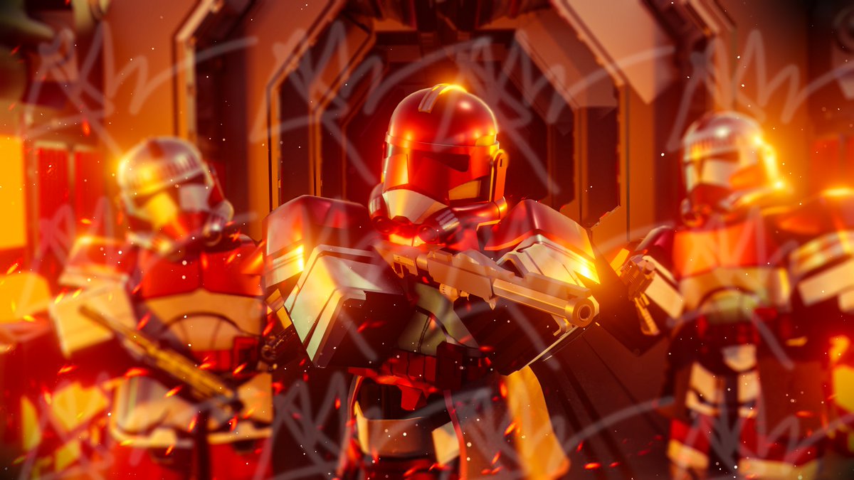 gfx_amr's tweet photo. We're taking you in now, Commander!

had so much fun doing it! 
likes and rts are so much appreciated!!
#RobloxDev #RobloxGFX #Roblox #robloxart #RobloxArtCommissions #RobloxCommissions #StarWars #guards #weapons #Base https://t.co/65nfl3H9QM