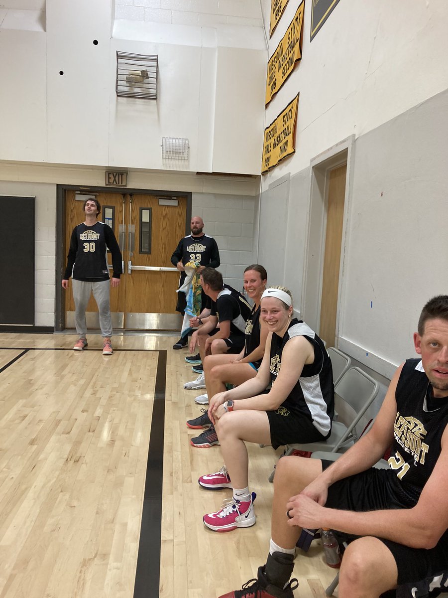 LSHSAthletics's tweet photo. Coach McGuire had his hands full tonight: His assistant was T’d up, one of the officials was very shaky, he drew up some great in bound plays &amp; made A LOT of substitutions. He was able to lead the 🐅 staff to a 56-42 victory over the seniors. https://t.co/9i6tGRUY9U