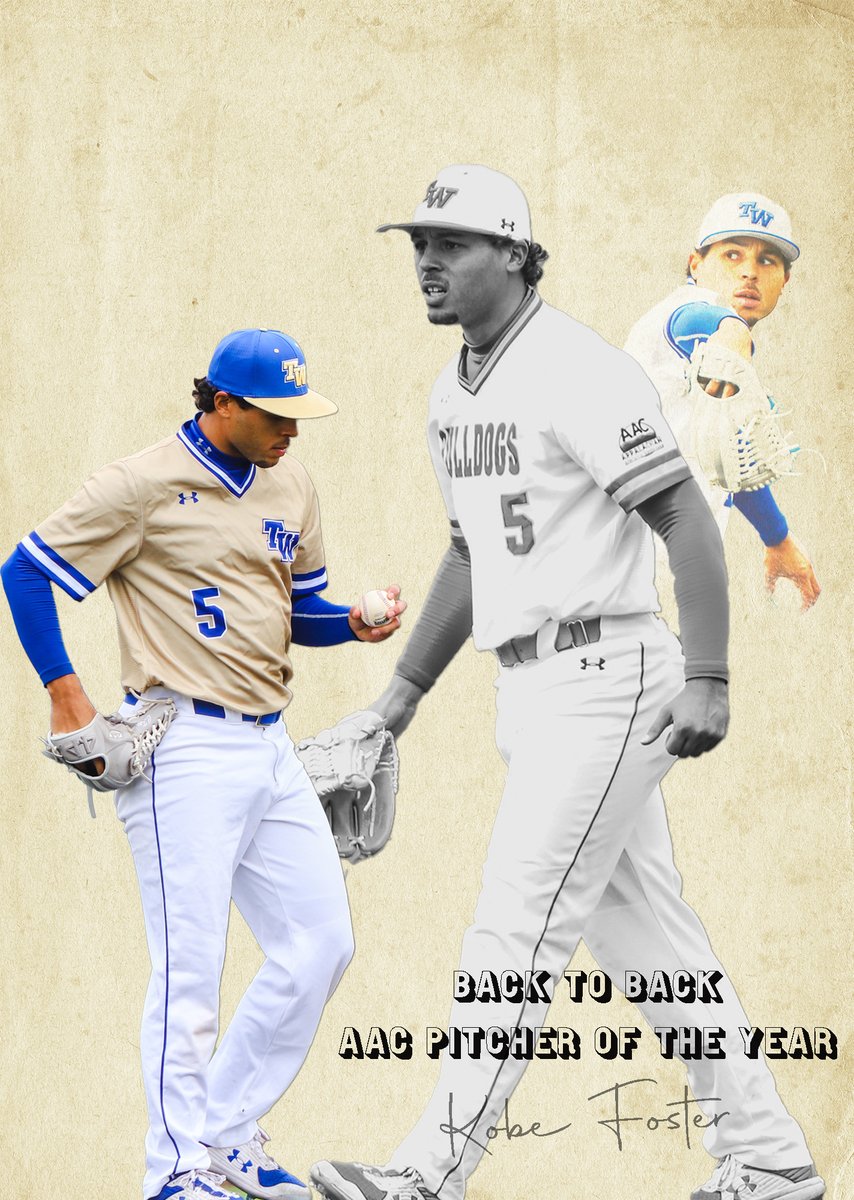 dlproductionss's tweet photo. Congratulations Kobe Foster! 
Back to Back AAC Pitcher of the Year! 

Stay dominant, stay ready.  So proud of you.  #NotFinishedYet 

@twbulldogs @twubaseball @aacsports @naiaball https://t.co/hrKCBNLwJN