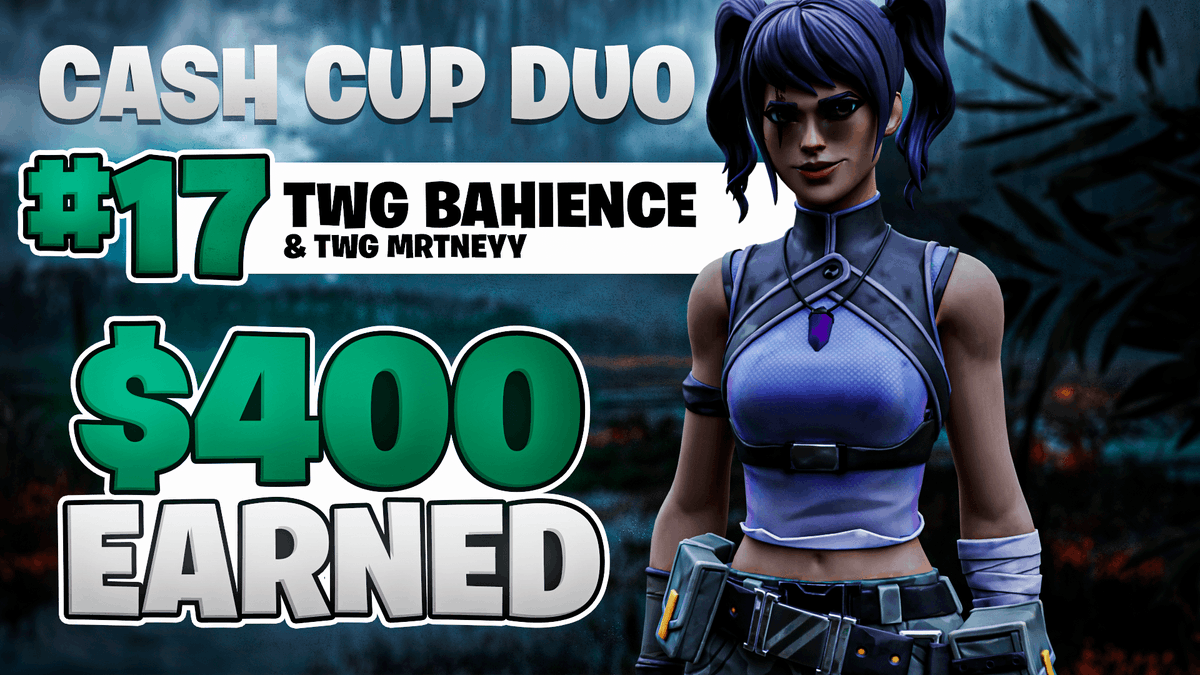 TWGeSports_'s tweet photo. 🏆│Cash Cup Duo

En el dia de hoy nuestros jugadores @BahiensePA y @mrtnnfps tuvieron un gran desempeño, pudiendo quedar en el top 17 y asi lograr llevarse 💸200$ cada uno. https://t.co/JEdDukS5TD