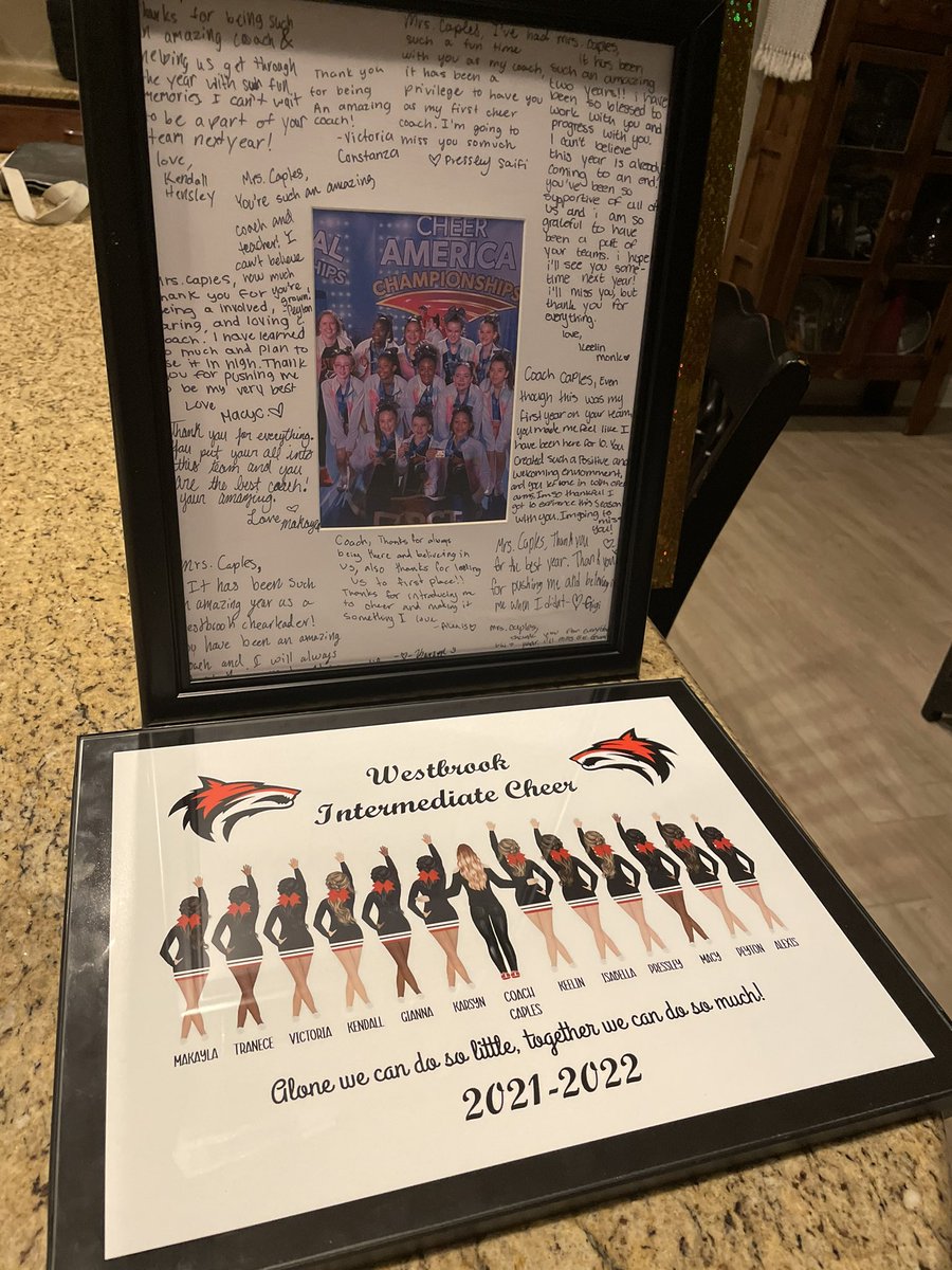 CoachCaples's tweet photo. Tonight we circled up for the final time as the 21-22 @WBI_Timberwolf cheer squad!We have accomplished so much as a team!Celebrating them tonight was icing on the cake for this very tired teacher/sponsor!Now on to the next chapter…22-23 we’re coming for you!❤️🐾❤️ #makeitecho https://t.co/QkX6CDct6h
