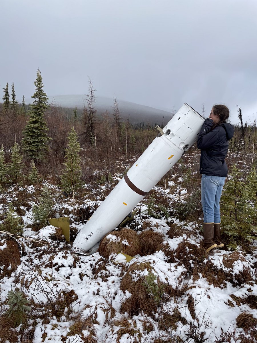 Shoutout to <a href="/PokerFlatRR/">Poker Flat RR</a> for keeping the @BNZ_LTER grad students entertained with new exciting landmarks out at Caribou Creek. Hope you discovered something cool with this 🚀!