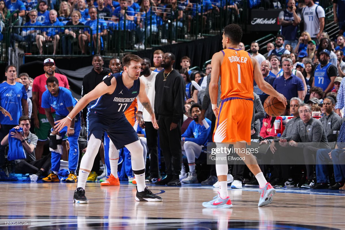 TheValleyStats's tweet image. Devin Booker in the 5:35 he’s been guarded by Luka Doncic in the playoffs:

28 points
4 assists
12-15 FG (80%)
4-4 3P (100%)