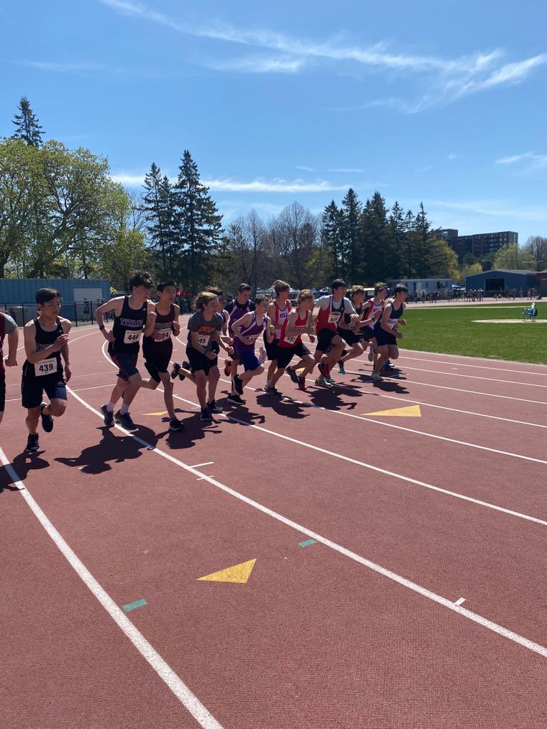 MHSMarauder's tweet photo. Lots of action in MarauderLand today. Track & Field ran, jumped & threw their way through the @NCSSAASports #westconferencemeet and are onto the NC Championships next week. @MHSExpos improve to 2 & 0 with today’s 10-4 win over the South Carleton Storm. #LetsGoMaroon https://t.co/hRfsDHuQHb