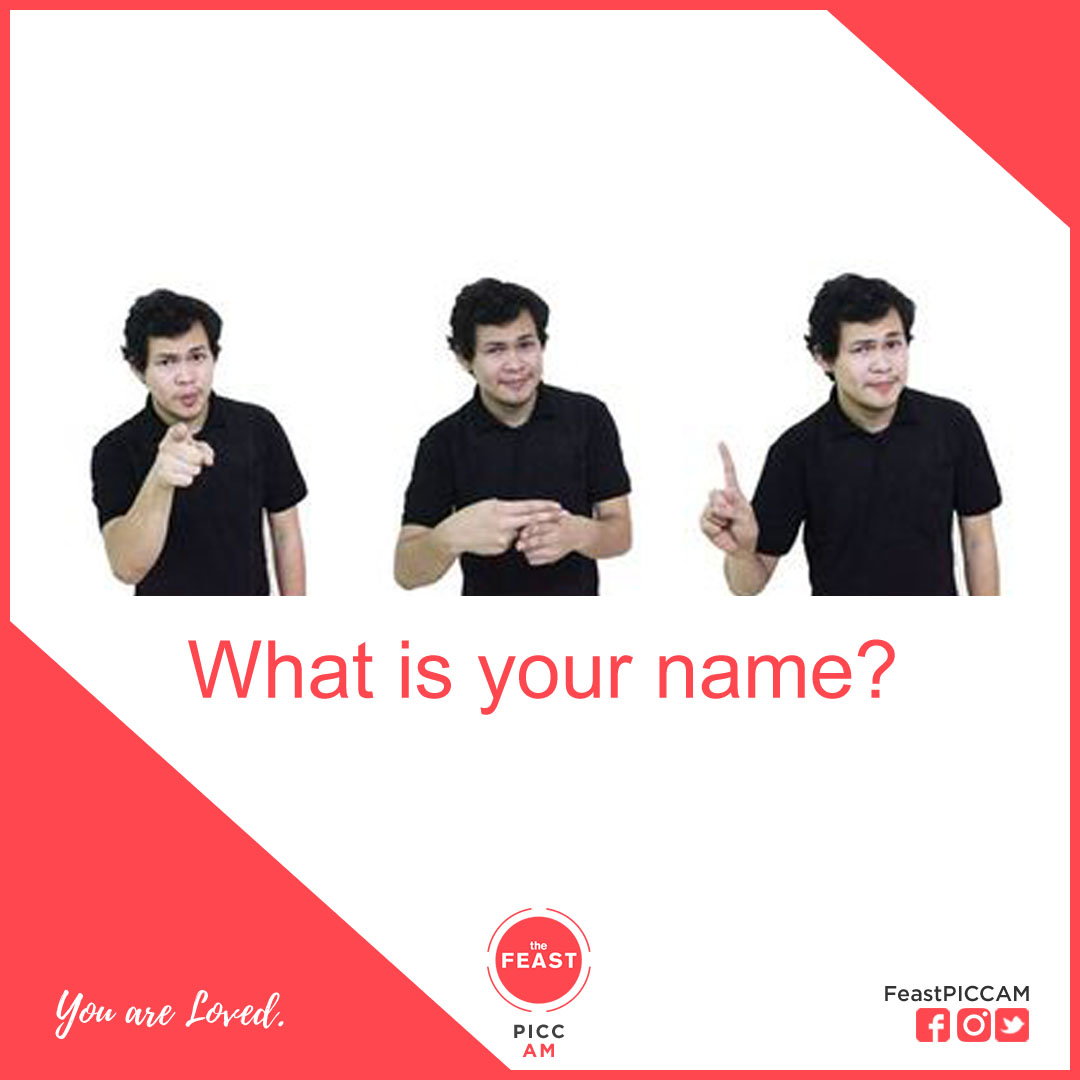 FeastPICCAM's tweet photo. How do you say "What is your name?" in Filipino Sign Language?
The Feast is a deaf-friendly community. Come! You are welcome here. π€
#FilipinoSignLanguage101 #FeastAtHomeBayArea #OneFBA #YouAreLoved #FeastPICCAM https://t.co/0FAQN7oVRY