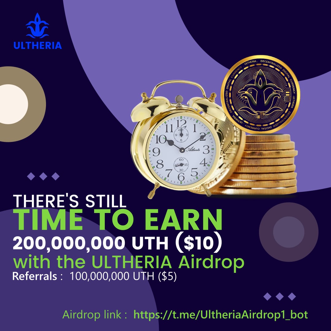 ultheria's tweet photo. 🚀ULTHERIA Airdrop🚀

 💰Earn 200,000,000 UTH ($10) coins by signing up;
 💰100,000,000 ($5) coins by referring your friends.
  Over 500,000,000,000 coins to distribute.  Register quickly here:
 https://t.co/o4w0YWjqmY

#Airdrop
 Go!  Go!  Go!  Go!  Gooooooooo
 🚀🚀🚀🚀🚀🚀🚀🚀🚀 https://t.co/hxf0gzC4AZ