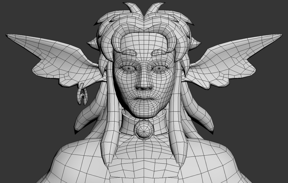 ehkawas's tweet photo. retopo and uvs finished im about to paint the shit out of this man https://t.co/9qH7wzT2vy