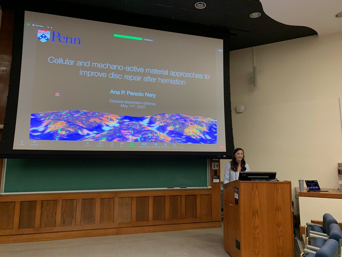 MauckLab's tweet photo. We are so proud of DR Ana Paula Peredo Nery (@AnaPeredo5) on a beautifully successful PhD defense, and past five years as a leader in the Mauck Lab. Dr. Peredo, you will be surely missed, but we know that you’re off to do great things. @pennbioeng @McKayLaboratory https://t.co/8KGIdU06aa