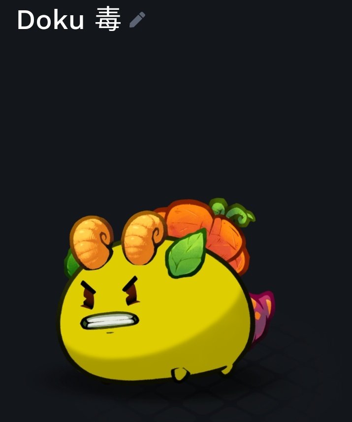 Victorinogh's tweet photo. Ahora si 👊 ya conformé mi propio equipo! #AxieTeam 💪💯 Valio la pena la inversión 🤩 Familia Les presento a mis bebes, Mi bestia la sexy pero filosa "Katana" mi Termi el rudo sigiloso "Kaiba" y mi defensa férrea mortal el gran "Doku" Estamos listos!! ⚔️🇻🇪 #AxieInifinity #MyNFTs https://t.co/9jC7O8yt85