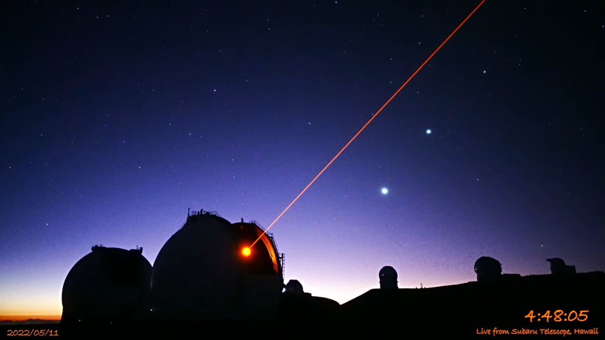 About last night…🤩

📸: Subaru Telescope’s Live Cam 👉 youtu.be/eH90mZnmgD4
#clearskies #starryeyes #laserguidestar #adaptiveoptics #majesticmaunakea #keckobservatory #maunakeaobservatories #hawaiiastronomy