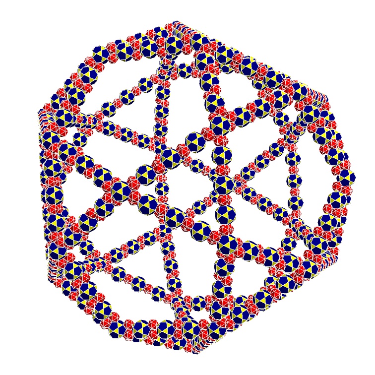AlbertPCarpent1's tweet photo. structure: polyhedral icosidodecahedron
components: icosidodecahedra; icosahedra
#structuralgeometry #geometry #polyhedra #STEM https://t.co/yU1ywmtlMQ