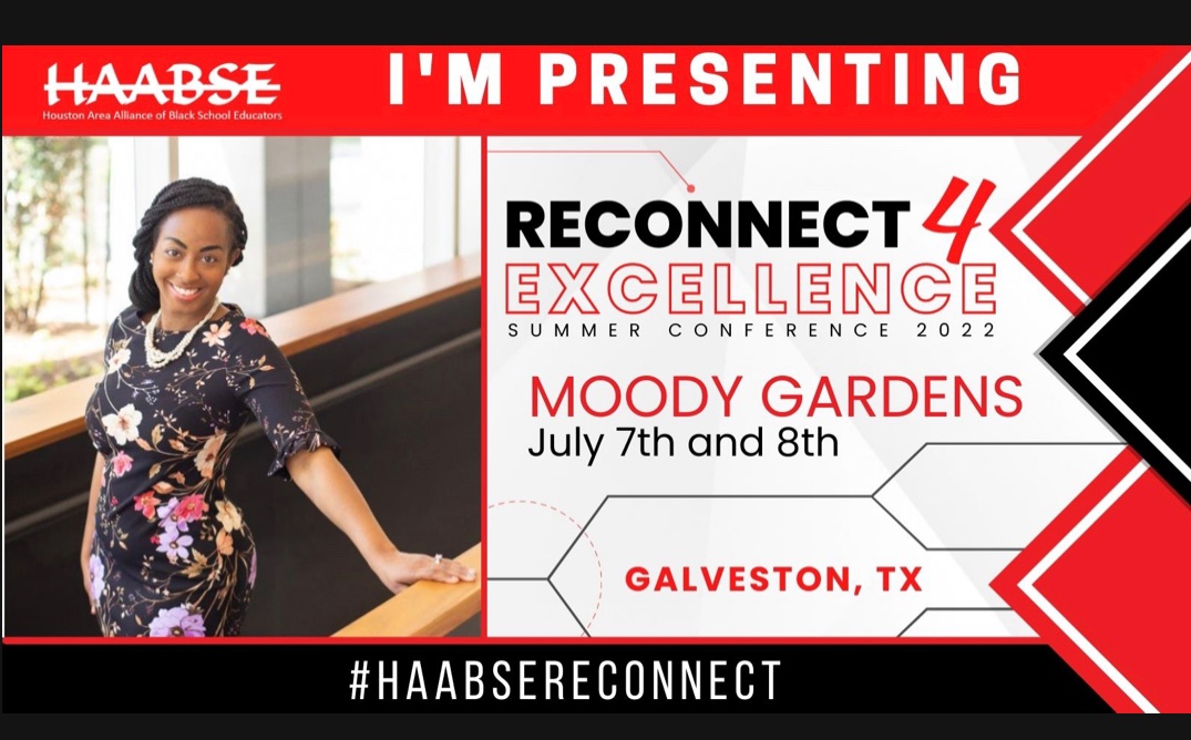 Catch me and other awesome presenters 
<a href="/HAABSE3/">HAABSE</a> 
Summer 2022 Conference
Early registration ends this Friday. Grab your tickets here 👉🏾 eventbrite.com/e/reconnect-4-…… 
#EDUcators #education #inspiration