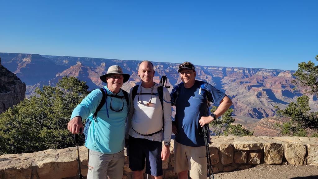 Great day hiking with these guys today!  S Kaibab Phantom Ranch Bright Angel. <a href="/CoachChrisBall/">Chris Ball</a> <a href="/NAUvbCoachKen/">Ken Murphy</a>