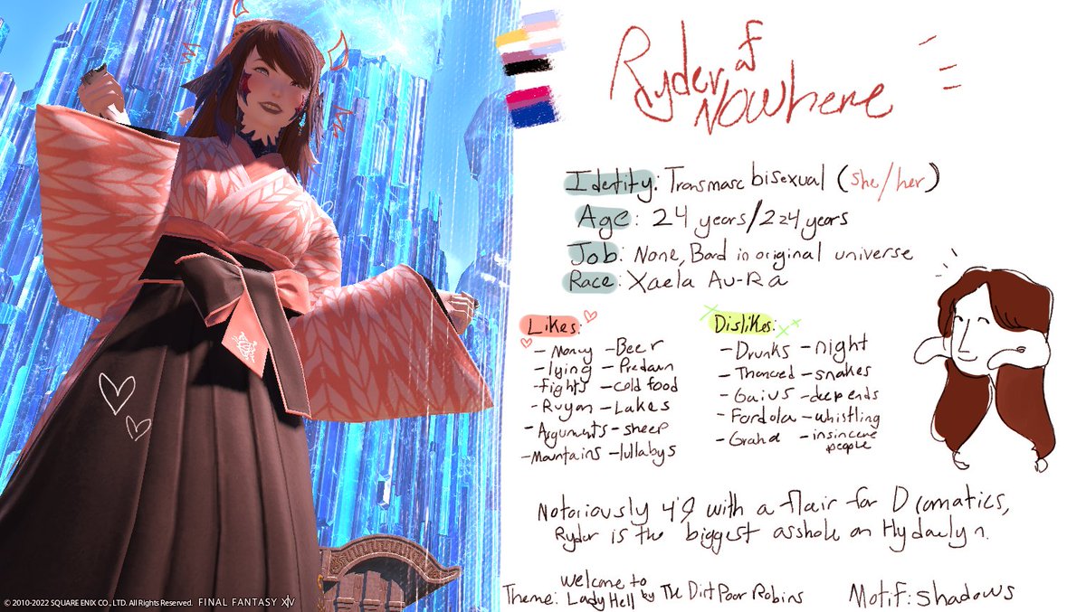 wanted to make little welcome cards for my xiv ocs because i need better general refferences for the shitheads lol