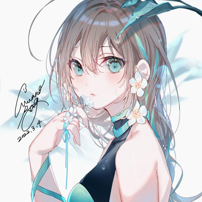 ⋱プロの線画でぬり絵を楽しもう⋰人気クリエイターの線画データ配信中美和野らぐ  さんの #イラスト にも挑戦できますよこんな風に透明感を出すには?と気になった方は #DrawingwithWacom で #メイキング もチェック 