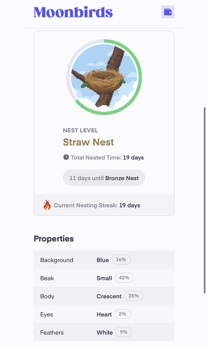 Auldrobot's tweet photo. Birb stats accruing 🦉🪹📈 @moonbirds #stickers #goodchart https://t.co/9JSWbuVfd7