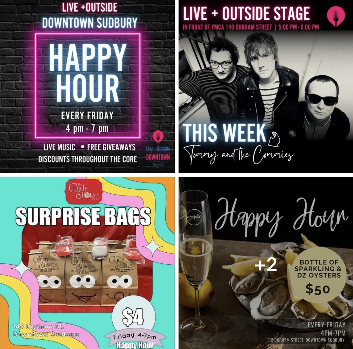 Playing a last minute show in Sudbury as part of Downtown Sudbury’s Happy Hour concert series. We play 5-6pm in front of the YMCA.