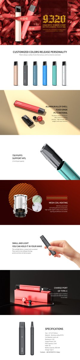 RubyChe48746213's tweet image. #VAPE #Electronic cigarettes #E-cigarettes
97，780 pods were sent on 31th March

Closed/open pod system
500mah-Aluminum alloy-MTL/DTL-TYPE-C
Mesh coil-2.5ml/2.0ml
4 types for you to choose

can put your logo on them.