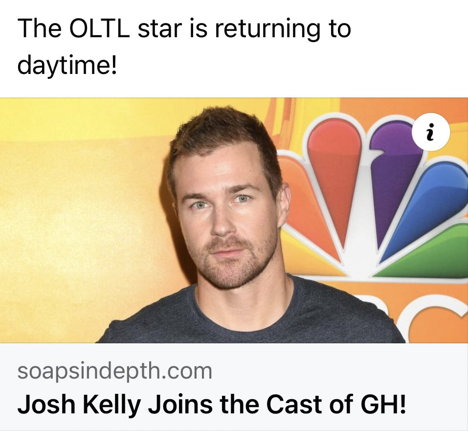 OliviaJeromeGH's tweet photo. This is wonderful news!
#Gh #Cutter #Oltl
#JoshKelly #soapsindepth https://t.co/b9OtOzWeeB