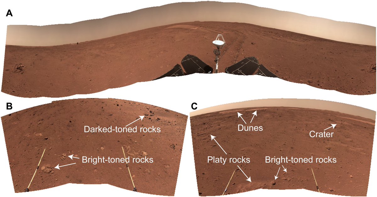 [Breaking] Zhurong Mars rover reveals recent water activities in Utopia Planitia, Mars. Research paper published in Science Advances: science.org/doi/10.1126/sc… (1/2)