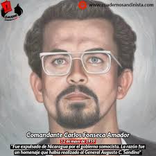 Efemérides
12Mayo 1959: Carlos Fonseca fue expulsado a Guatemala por el gobierno somocista. La razón de su destierro fue haber realizado un homenaje al General Augusto C. Sandino.
#VictoriasDeLaPaz
#UnidosEnVictorias 
#Nicaragua 🇳🇮
<a href="/Atego16/">@🅰🆃🅴🅶🅾 🇳🇮</a> <a href="/CobiDanto79/">Cobi Danto</a> <a href="/Katilieva/">La Katyusha ⛤🇧🇬🇳🇮</a> <a href="/Ku1989Paul/">Paul Cruz</a>