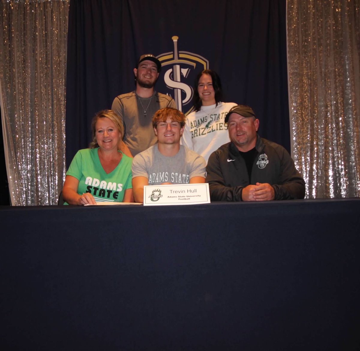SilverKnightsFB's tweet photo. Congratulations to our own @TrevinHull on signing his NLI to play college football at Adams State University! 

Severance football would also like to extend our congratulations to the other five athletes who signed today! 

@CoachJVanWinkle @SilverKnightsAD @AdamsStFTBL https://t.co/RSJytX0vQp