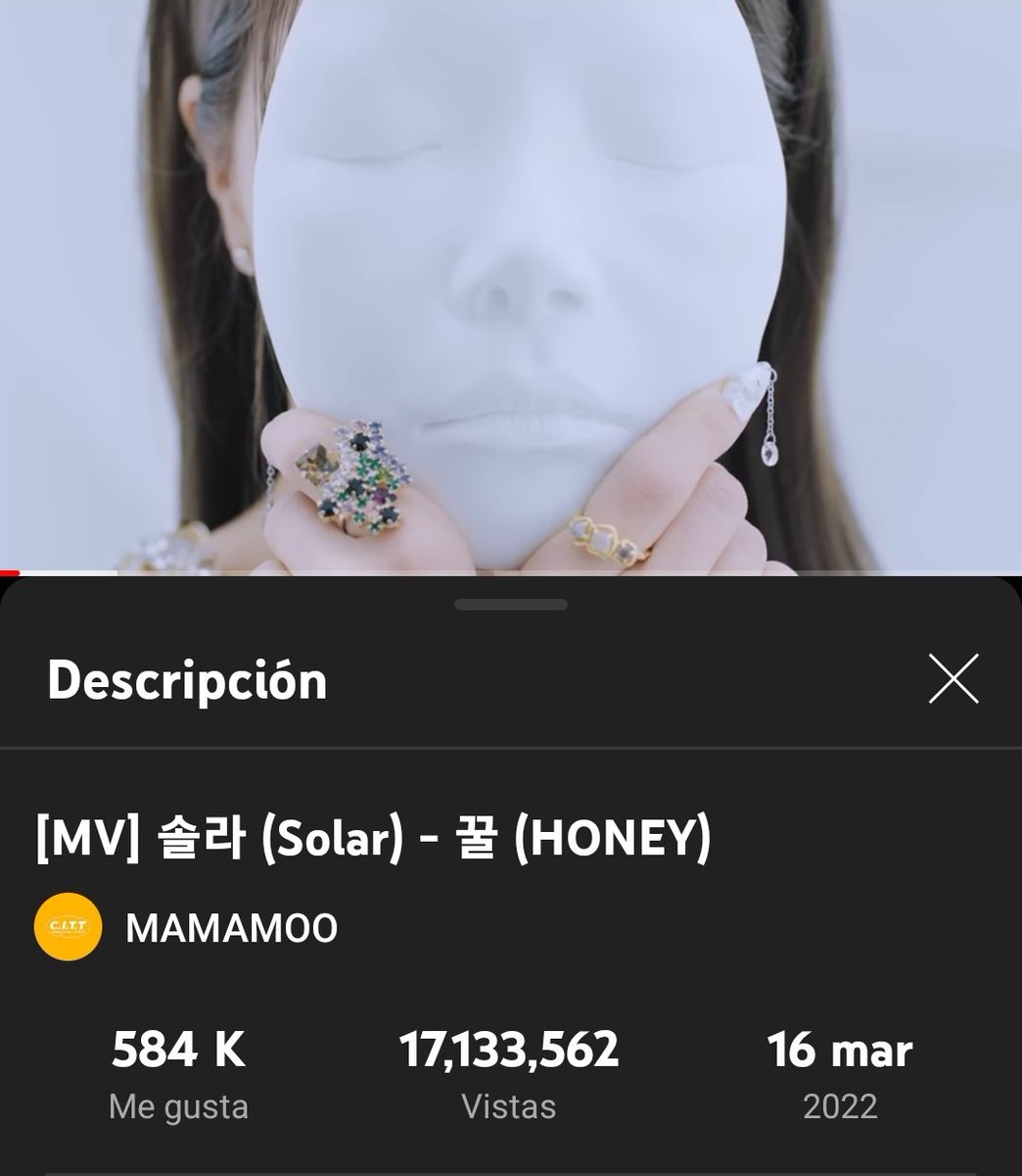 MMYoutubechart's tweet photo. MOOMOO NOTICE - SOLAR
HONEY: 17.133.562
Ya estamos en 17M Moomoo, recuerda que es importante ser constantes en el stream.
Intercala con otros MV de las chicas✌🏽 y uno diferente.
#Solar #容 #FACE #꿀 #HONEY
#MAMAMOO #HONEYMusicVideo
@RBW_MAMAMOO https://t.co/K9IOqBpctx