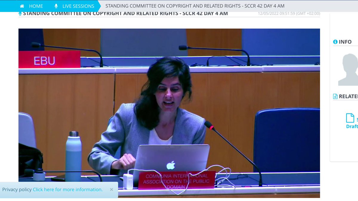 Manon_Ress's tweet photo. #SCCR42 Communia: In Europe and America, there's much crossborder research and education but lack of minimum rights in other part of the world.  The Africa Group can change this and move toward a most equitable outcome. https://t.co/zkcvGeFQ9O