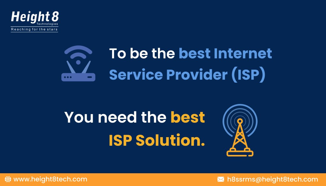 Height8Ltd's tweet image. Scale up your ISP business with H8 ISP Solution.

Contact us for the free Demo - bit.ly/contact-h8

#ispsoftware #ispbilling #ispcrm #H8ISPSoftware #H8Software #freedemo #growyourbusiness #H8 #height8 #telecom