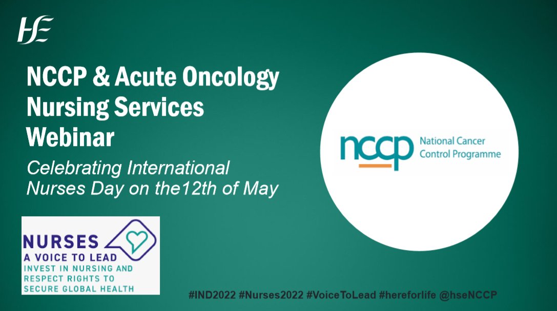 hseNCCP's tweet photo. Happy International Nurses Day 2022. Join us in celebrating with Acute Oncology Nurses from across the country 🇮🇪 #IND2022 #NursesDay2022 #VoiceToLead #HereForLife @terryhanan1 @hseNCCP @chiefnurseIRE @lisamarry19 @philippajj @Mags101Margaret https://t.co/jSGm1qPdXm