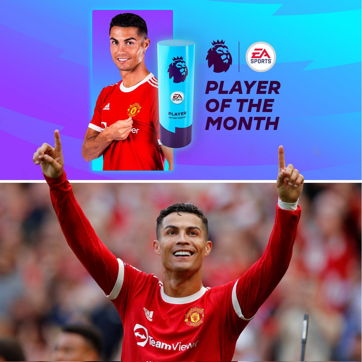 CristianoXtra_'s tweet photo. Official:

Cristiano Ronaldo has won the premier league player of the month for April. 

Making it the 2nd time this season,  the most by any player in the EPL. https://t.co/6U5qvAyxZ2