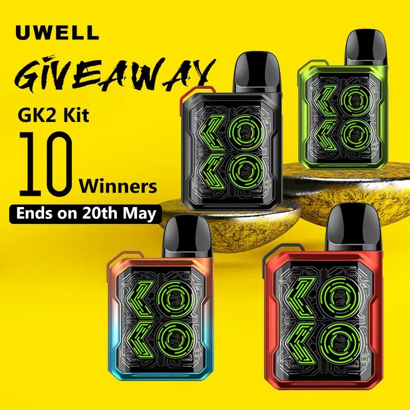 🌈🌈
🔝Healthcabin - Uwell Caliburn GK2 Giveaway🔥

🎁Prizes:
Uwell Caliburn GK2 Pod Kit

🍀10 Winners
Ends on 20th May📆

Come join us and win it home for free~
>
More Details &amp; To Enter:👇
healthcabin.net/blog/uwell-cal…
>
#healthcabin #uwell #caliburngk2pod #uwellcaliburngk2 #giveaway