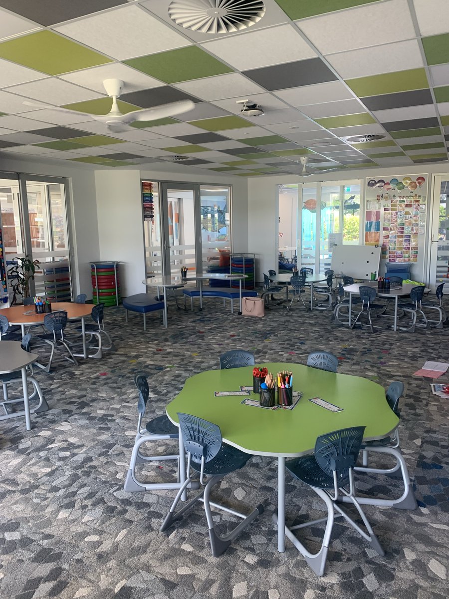 MissPapoulidis's tweet photo. Having desks clustered together promotes cooperative learning and often maintains student engagement. Students like to engage with their peers and assist those ones who need extra help. Group cohesion is so important in order to sustain a positive learning environment #acuedu_p https://t.co/8UvxkdBjA5
