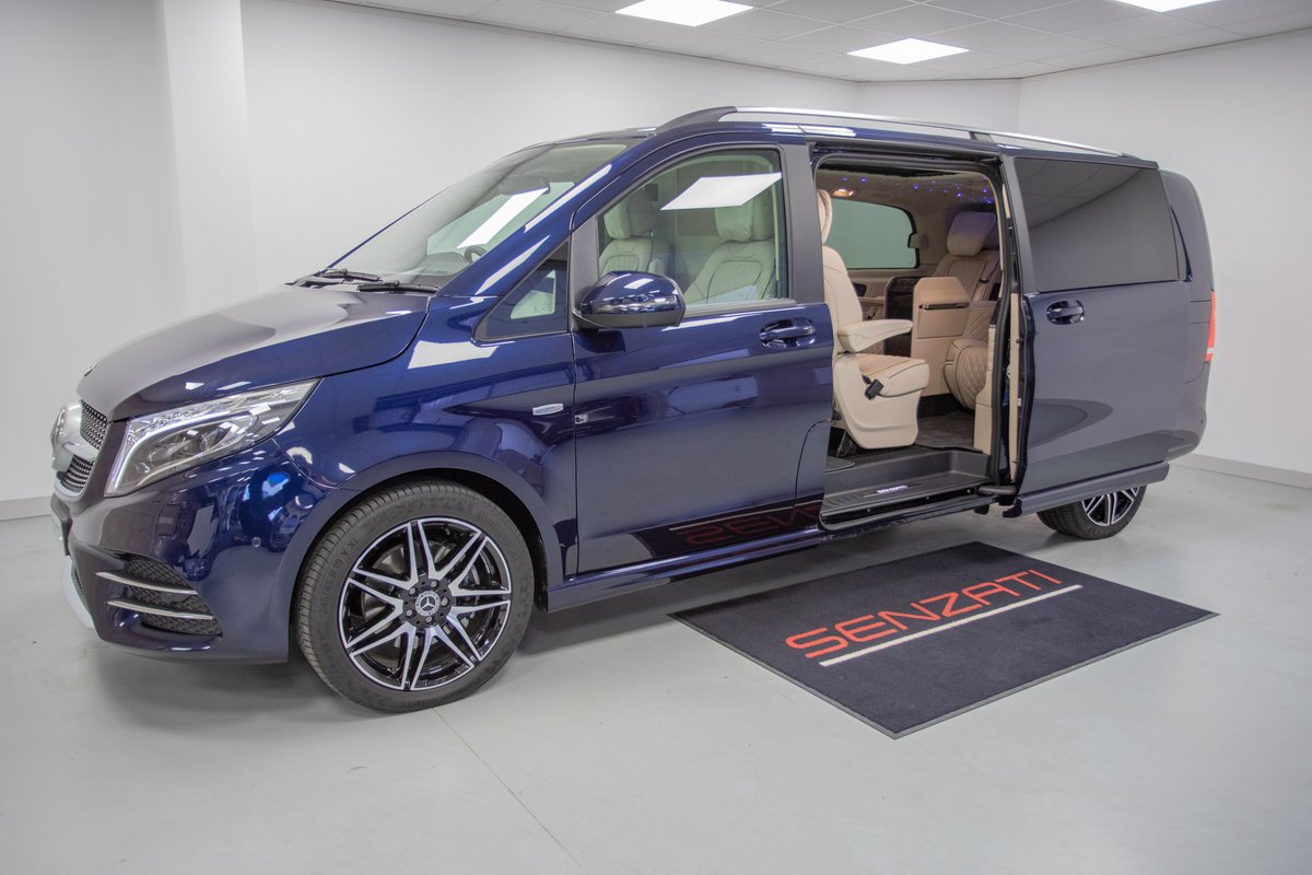 Senzati Jet Class in Cavensite Blue finished in Silk Beige! #senzati #jetclass #jetspec #luxurymercedes #luxurymercedesbenz #luxuryvehicle #luxuryvehicles #mercedes #benz #vclass #vclassconversion #mercedesbenz #carsofinstagram #vansofinstagram #senzatijetclass