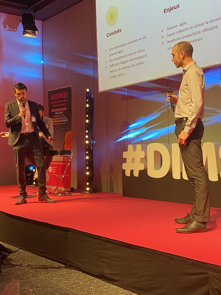 ITiForums's tweet photo. #onstage @AlgoTechFrance & @GroupeSNCF que #apisation #NoCode dans le cadre du projet des Gares Numériques #DIMS2022 @IMA_Innovation https://t.co/7t8yMwrqsM