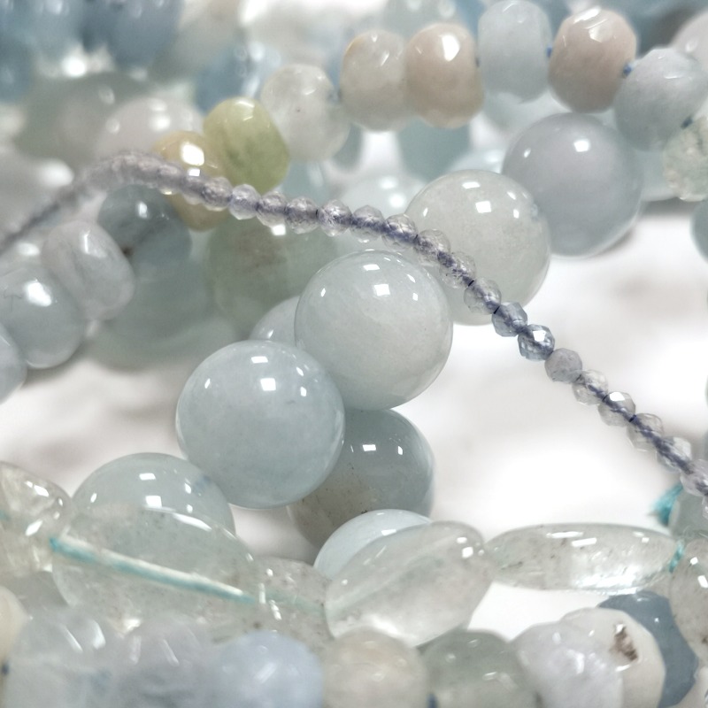 CharmingBeadsUK's tweet photo. For our #GemoftheWeek we thought it was about time we talked about Aquamarine, the delicate soft pale blue stone!π₯° Itβs steeped in myth and legend, the birthstone for March, the official gemstone for a 19th wedding anniversary and gives birth to the colour of the same name.