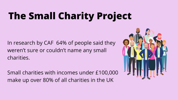 Most of the public are unable to name small charities although they are more likely to use services from them.
