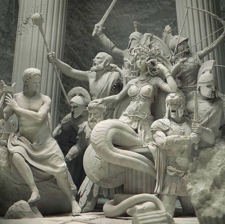 Medusa in her throne by Reza Sedhi