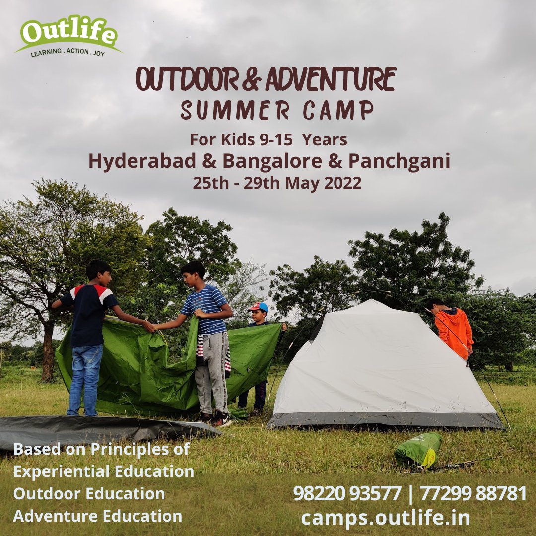 diyanat's tweet photo. Residential Outdoor &amp; Adventure Summer Camp
Kids 9-15 yrs, 25-29 May. at Hyderabad, Bangalore &amp; Panchgani
https://t.co/YdZGamW8aO
#summercampfun #summercampactivities #summercampindia
#summercamp #summercamps #summercamp2022 #summercampfun #summercampforkids #kidscamp #kidscamps https://t.co/n2PZoemQLX