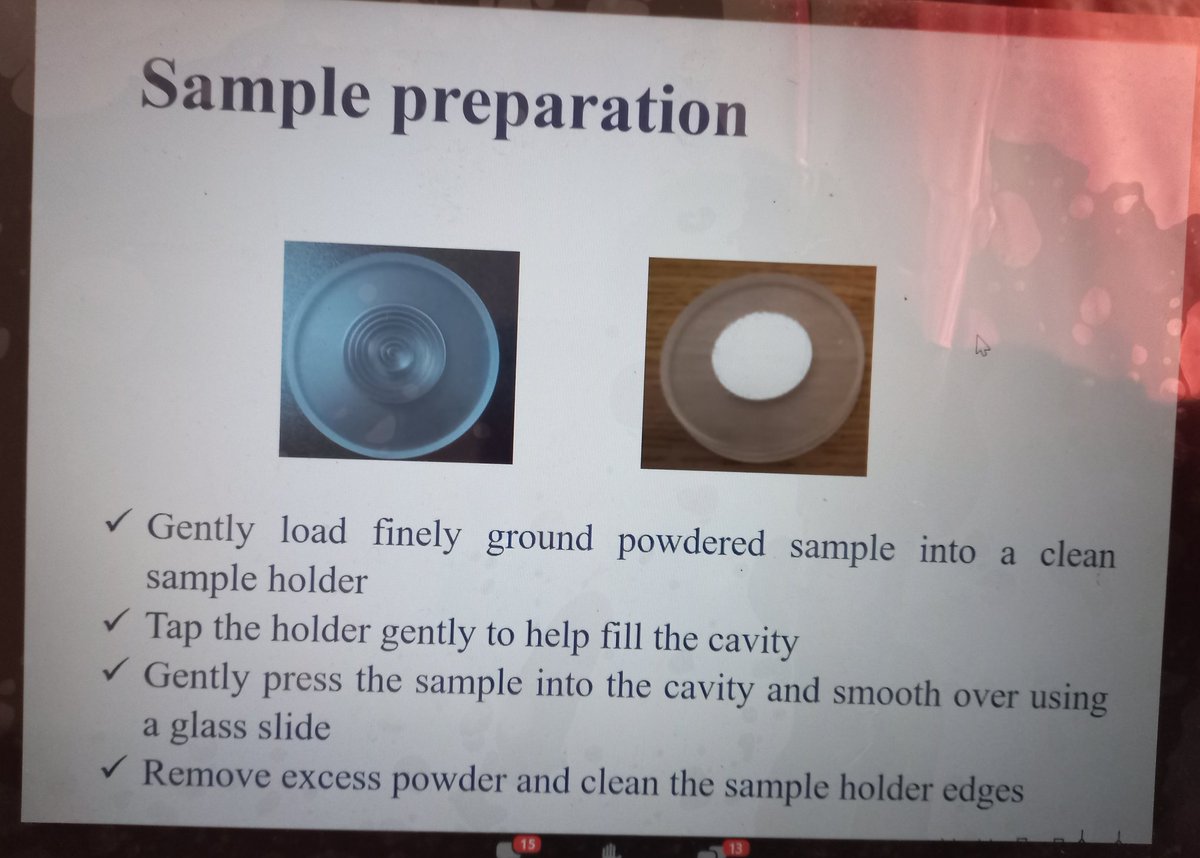 LadyBih1's tweet photo. Finely grind samples into powder before putting it in a clean sample holder when doing XRD analysis.
@InMicroscopy and
@Microscopy_za
#WA_Microscopy2022
#MicroscopyWorkshop
#AfricanMicroscopySeries
#InclusiveMicroscopy
#SampleprepIsKEY
#Novicemicroscopist
#LethaZonke https://t.co/WYJvCLXcHL